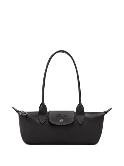 Longchamp 르 플리아쥬 엑스트라 레더 숄더 백 In Black