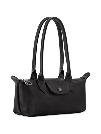 Longchamp 르 플리아쥬 엑스트라 레더 숄더 백 In Black
