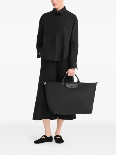 Longchamp 르 플리아쥬 원 트래블 백 In Black