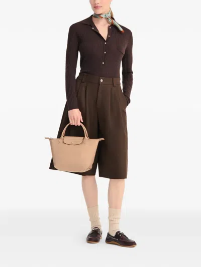 Longchamp 르 플리아쥬 원 숄더 백 In Brown