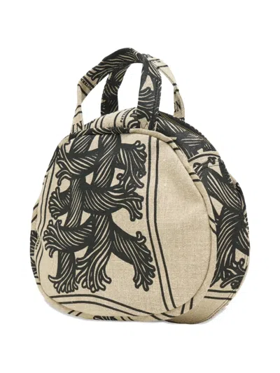Christopher Nemeth Rope-pattern Round Backpack In Neutral