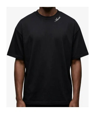 Amiri Script Logo J Modal Regular T-shirt In Black