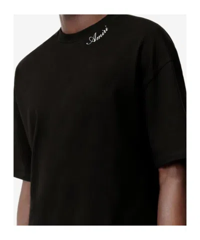 Amiri Script Logo J Modal Regular T-shirt In Black