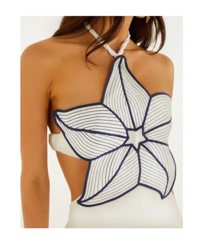Farm Rio Coast Stars Maxi Dress Coast Stars Off-white In Multi