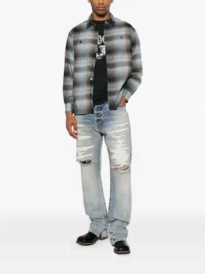 Gallery Dept. Belt-loop Distressed Jeans In Blue