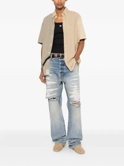 Gallery Dept. Belt-loop Distressed Jeans In Blue