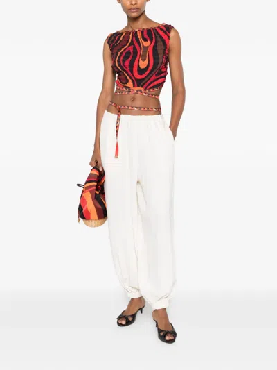 Pucci Marmo-print Wrap-around Top In Multi