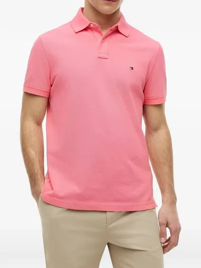 Tommy Hilfiger Logo-embroidered Polo Shirt In Pink
