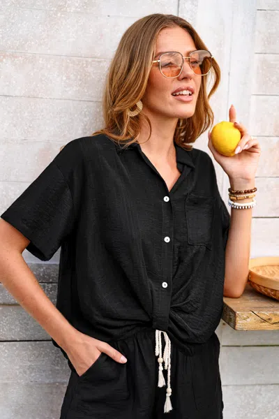 Cupshe At First Sight Black Shirt In Multi
