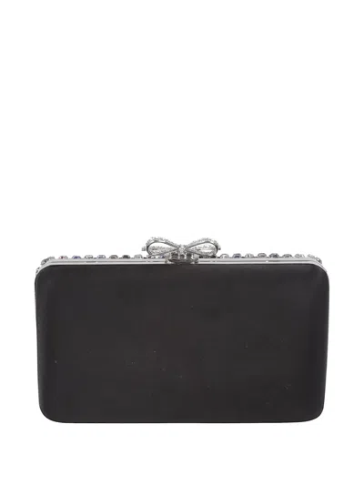 Self-portrait Clutch Bag Rectangular Shape Strass Pattern Bow In Multi