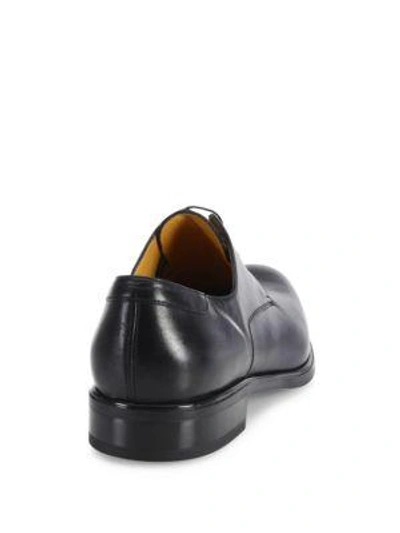 Shop A. Testoni' Leather Lace-up Derby Shoes In Nero