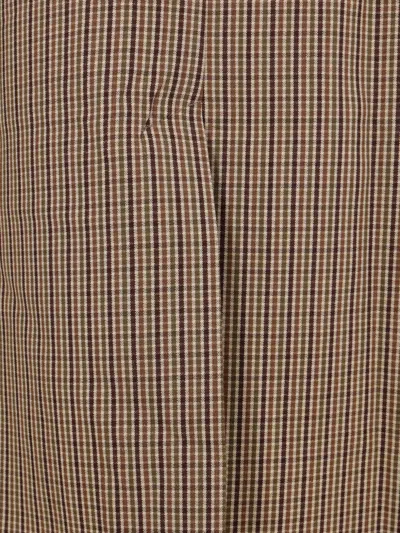 Namacheko Single-breasted Wool Checked Coat In Brown