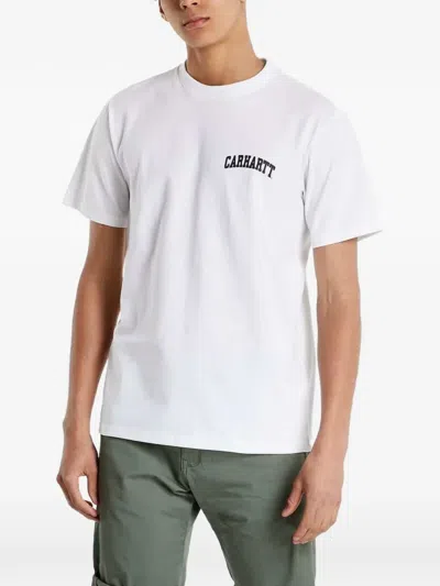 Carhartt University Script Cotton T-shirt In White