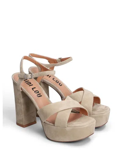 Bibi Lou Primrose Platform Sandals In Blue