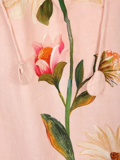 Barbour Farm Rio Floral-print Scalloped-hem Dress In Pink