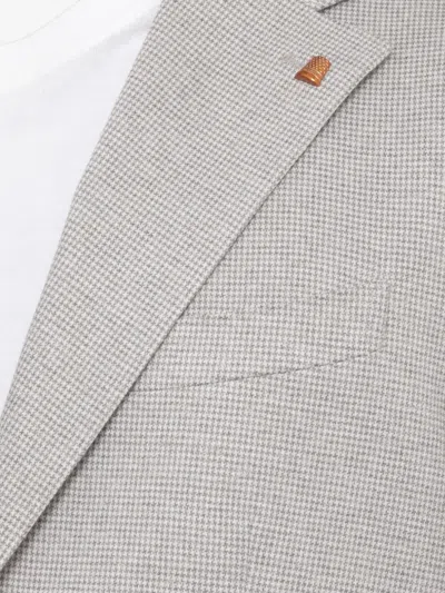 Latorre Houndstooth-pattern Blazer In Gray
