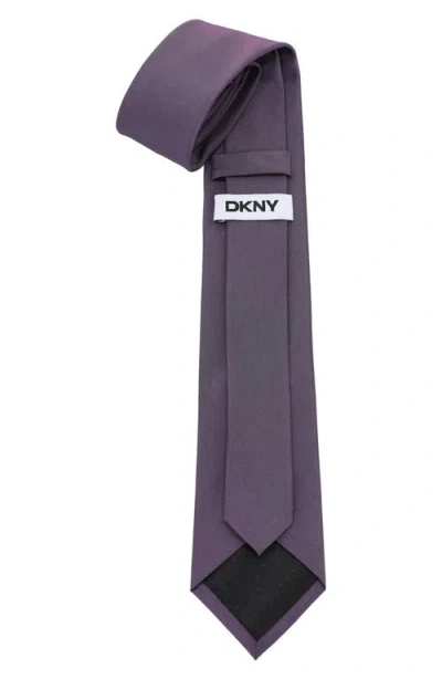 Dkny Iridescent Solid Tie In Purple