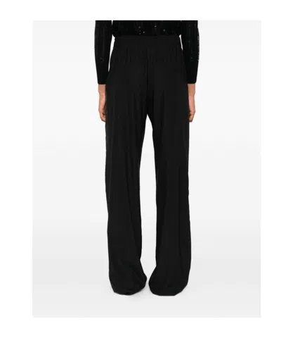Ermanno Scervino Lace-insert Drawstring Trousers In Black