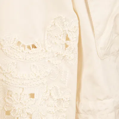 Ermanno Scervino Lace-detail Drawstring Jacket In Neutral
