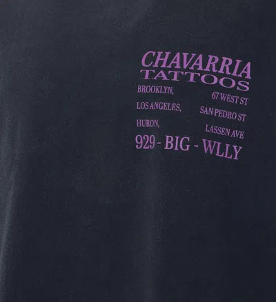 Willy Chavarria Tattoo Buffalo Graphic Crew Neck T Shirt In Black
