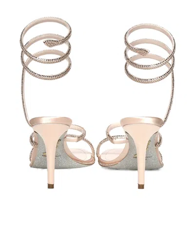 René Caovilla Rene Caovilla Womens Blush Cleo 80 Crystal-embellished Leather Heeled Sandals