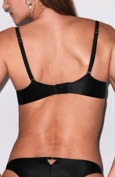 Fleur Du Mal Le Gloss Underwire T-shirt Bra In Black