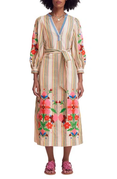 Boden Octavia Cotton Midi Dress In Neutral