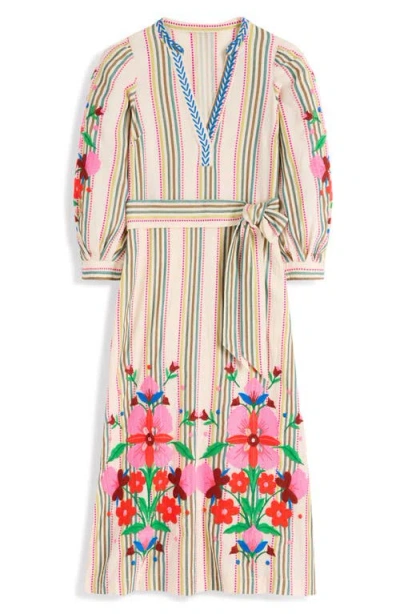 Boden Octavia Cotton Midi Dress In Neutral