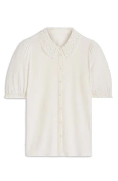 Boden Nessa Broderie Top In Neutral
