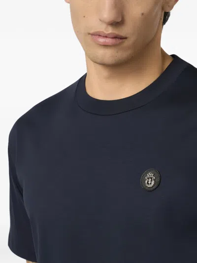 Billionaire Round Neck T-shirt Basic Men In Blue