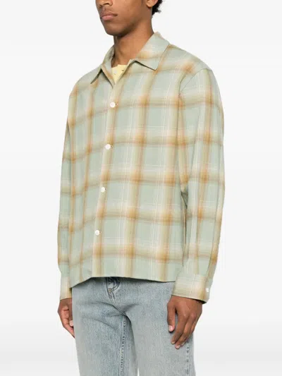 Second / Layer Logan Ombre Checked Shirt In Multi