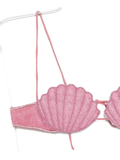 Oseree Shell-patch Bikini In Pink