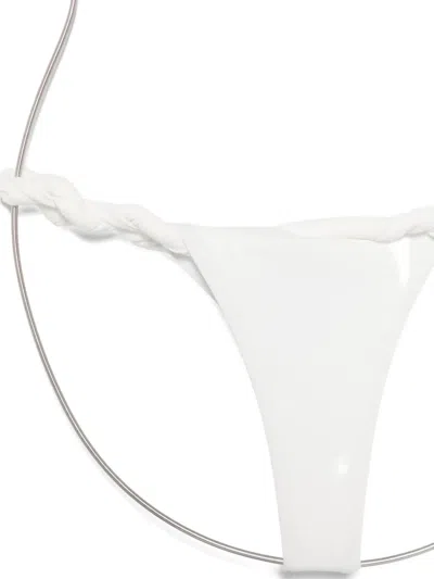 Christopher Esber Rolled Up Bikini Bottoms In White