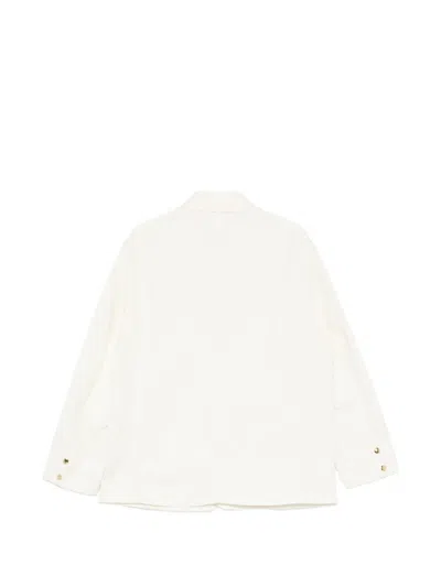 Auralee Oxford-weave Work Jacket In White