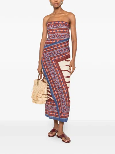 Johanna Ortiz Paraiso Agreste Printed Cotton-voile Maxi Dress In Brown