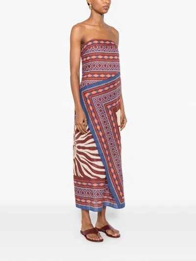 Johanna Ortiz Paraiso Agreste Printed Cotton-voile Maxi Dress In Brown