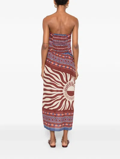 Johanna Ortiz Paraiso Agreste Printed Cotton-voile Maxi Dress In Brown