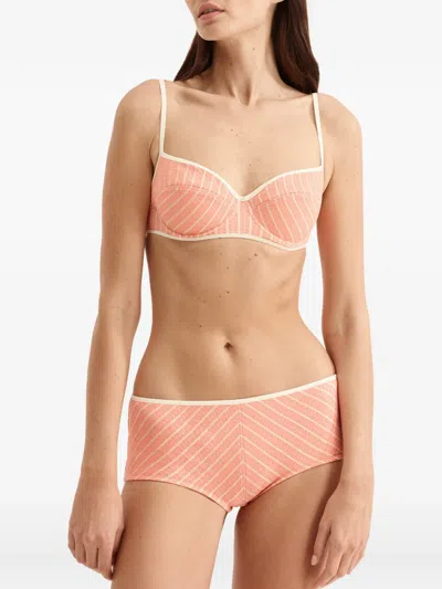 Eres Coconut Patterned Bikini Bra In Pink
