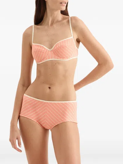 Eres Coconut Patterned Bikini Bra In Pink
