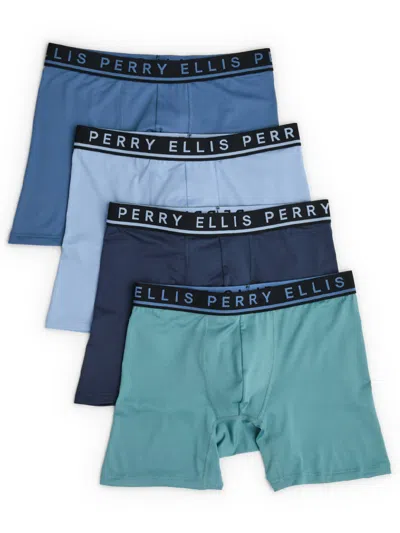 Perry Ellis Men's 4-pack Microfiber Stretch Boxer Brief In Multi