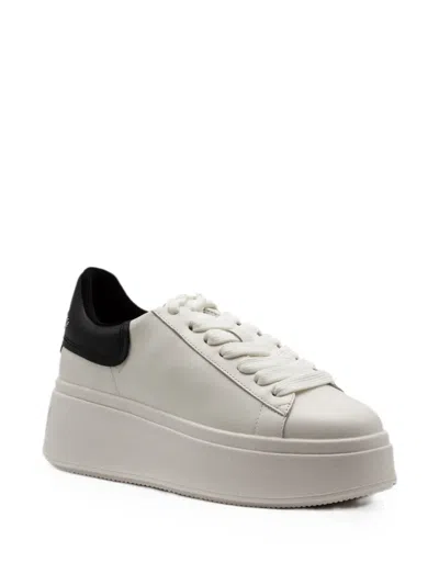 Ash Moby Stud-embellished Sneakers In White