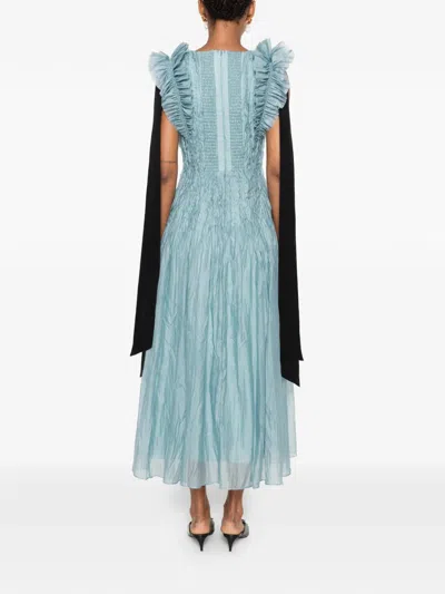 Aje Mathilde Ruffled Dress In Blue