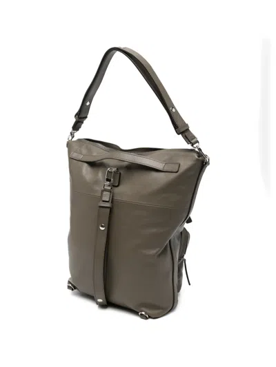 Hags Judy Leather Backpack In Green