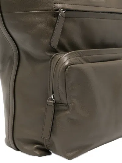Hags Judy Leather Backpack In Green