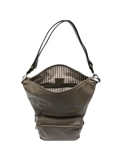 Hags Judy Leather Backpack In Green