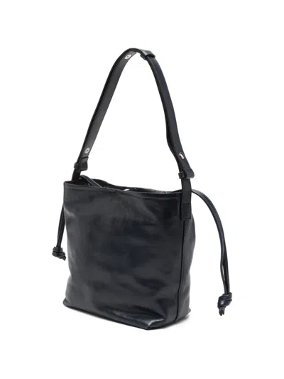 Hags Bubu Leather Shoulder Bag In Blue