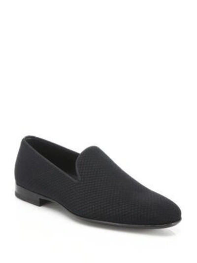Shop Saks Fifth Avenue Collection By Magnanni Smoking Slippers In Black