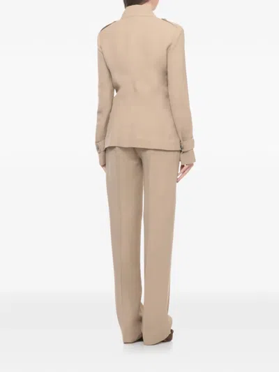 Antonelli Multi-pocket Fitted Jacket In Neutral