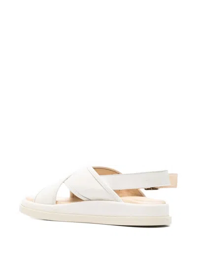 Sergio Moretti Firenze Crossover-strap Slingback Sandals In White