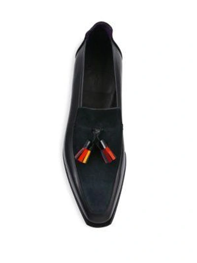 Shop Corthay Brighton Tassel Pullman Loafers In Black